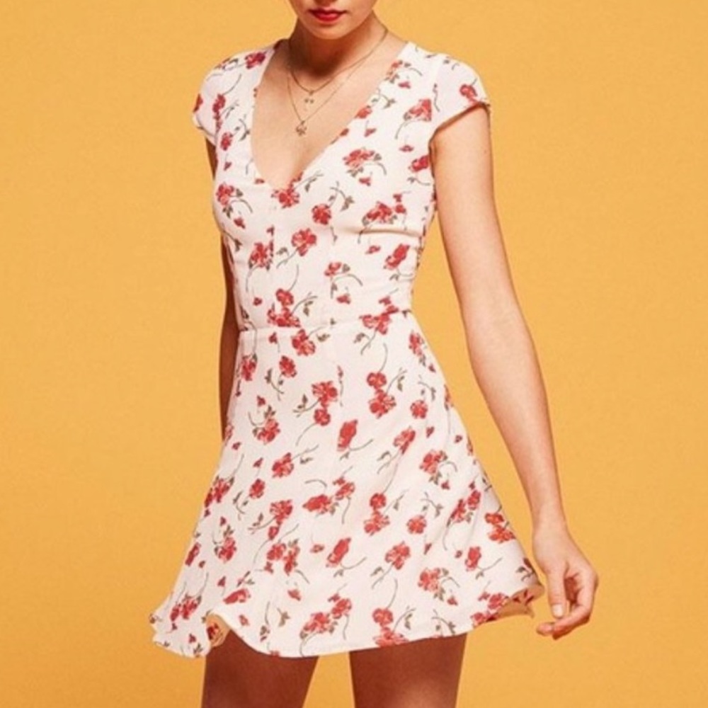 Reformation Acai Dress Jubilee Floral Mini Ivory 8